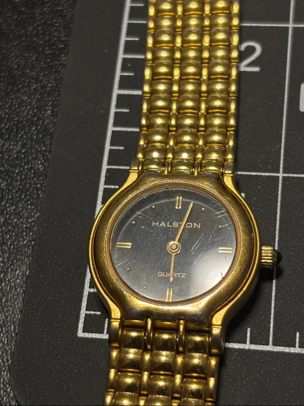 Halston Heritage Two-Tone Gold‎ and Silver Back Bracelet Watch